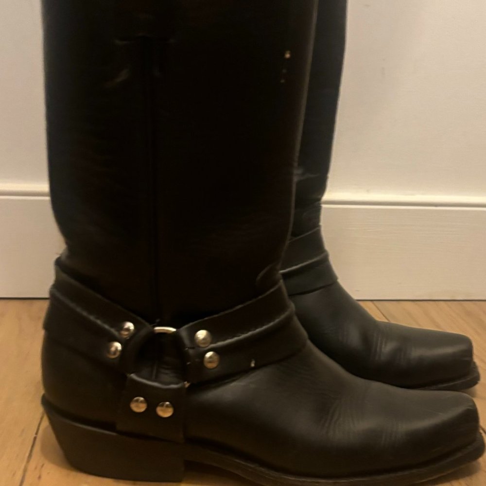 Rebelde  Black Harness  Boots Womens US 9